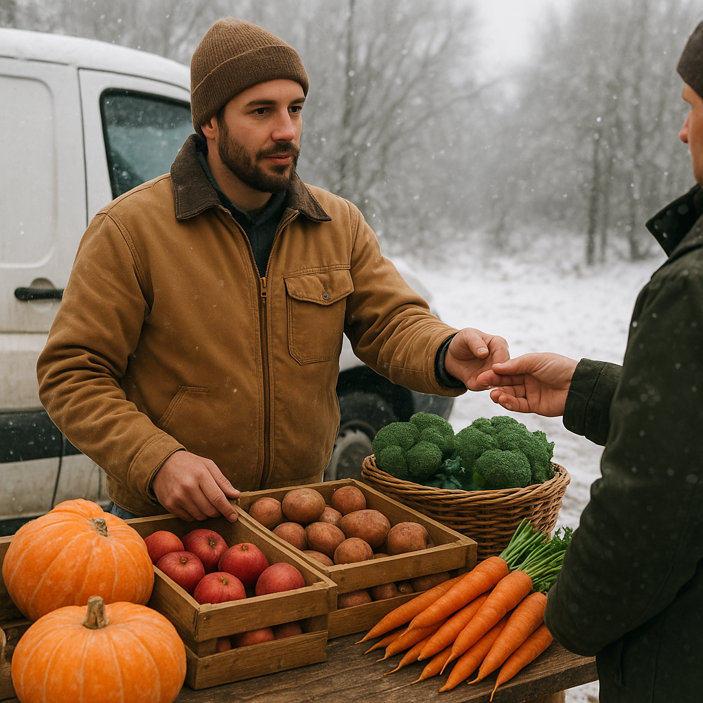 Jak prowadzić sprzedaż produktów rolnych zimą